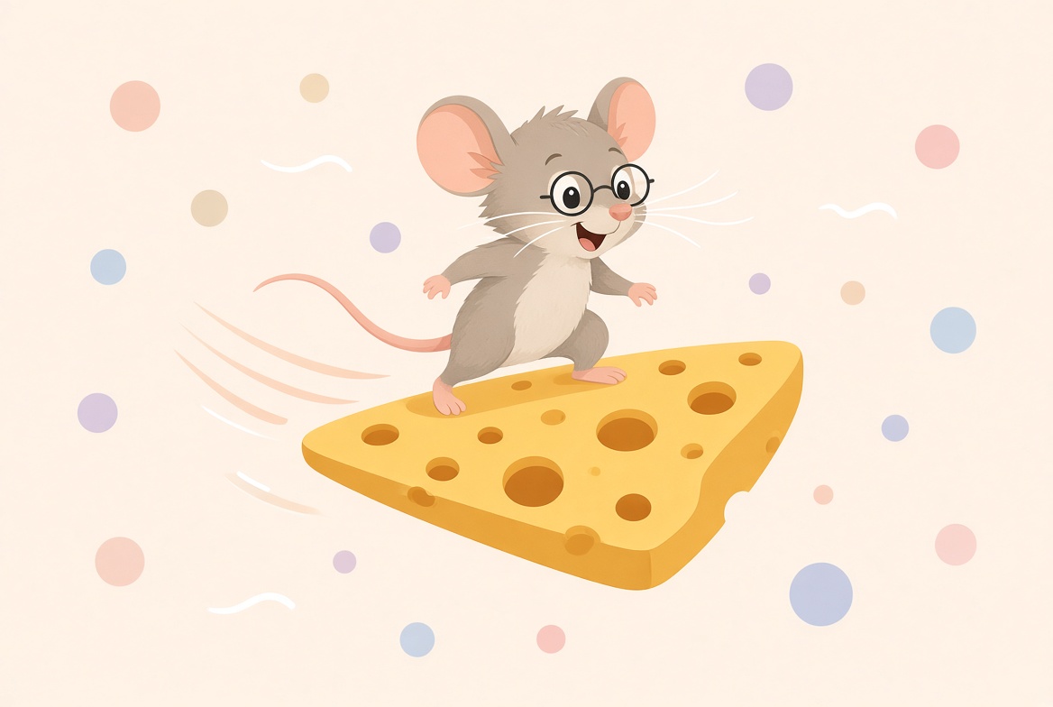 Pip surfing on a flying wedge of Swiss cheese
